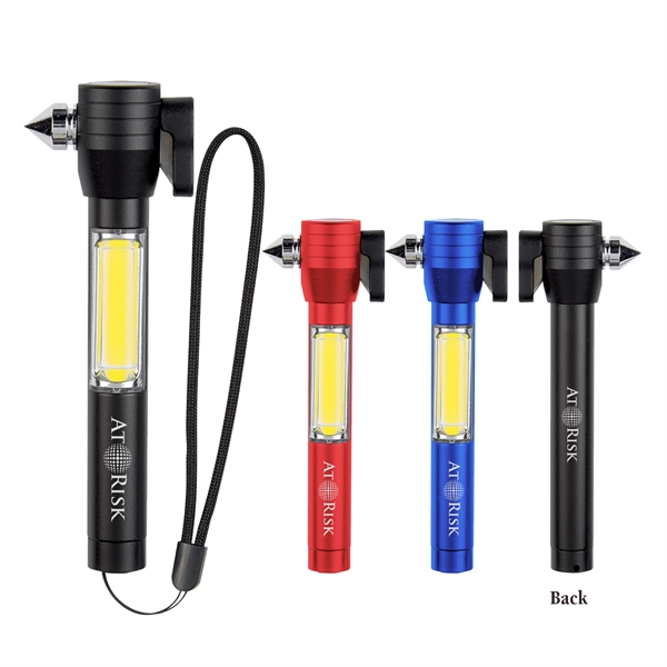 4 in 1 Safety Tool with COB Flashlight - Image 1
