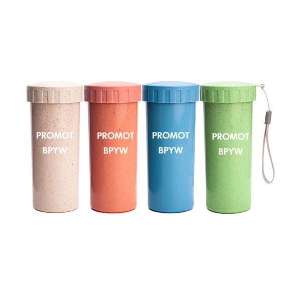 Portable 430ML Healthy Natural Wheat Bottle - Image 2
