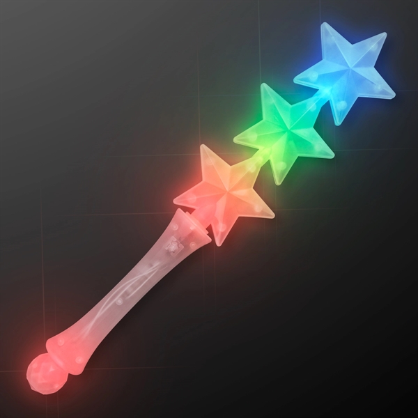 Triple Star Light Up Flashing Wand - Image 5