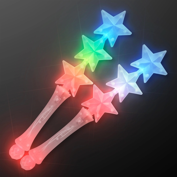 Triple Star Light Up Flashing Wand - Image 6