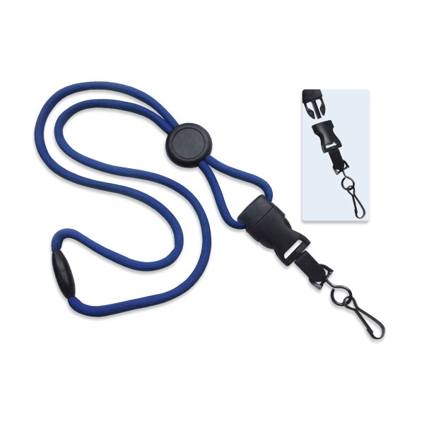 1/4" Blank Round Slider & DTACH Lanyards with Swivel Hook - Image 2