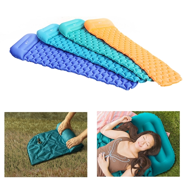 Ultralight Inflatable Sleep Pads with Pillow Compact Air Mat - Image 1