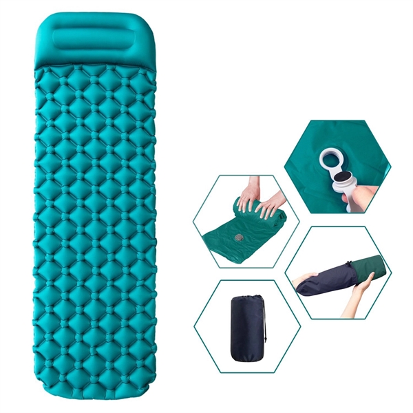 Ultralight Inflatable Sleep Pads with Pillow Compact Air Mat - Image 4