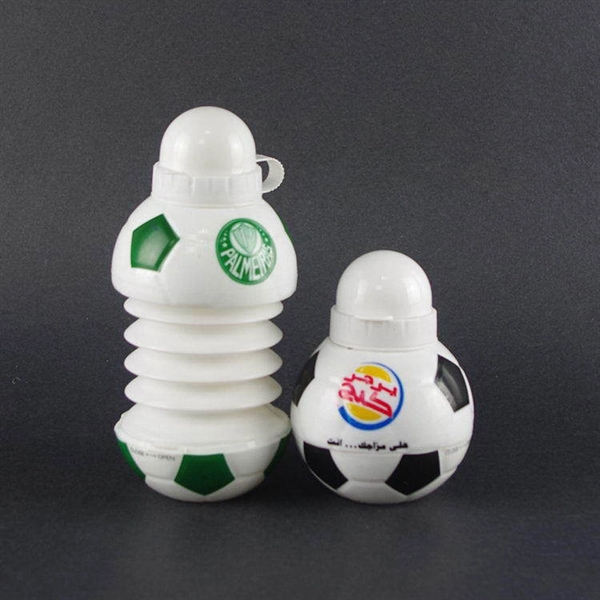 Sports Water Bottle Collapsible Ball Shaped 14 oz Cup - Image 1