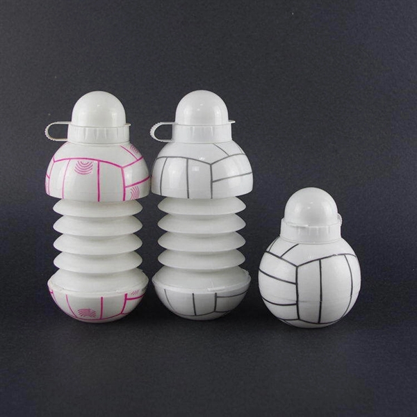 Sports Water Bottle Collapsible Ball Shaped 14 oz Cup - Image 4