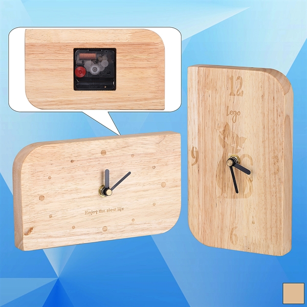 7 1/2'' x 4 1/4'' Wooden Desk Clock - Image 1