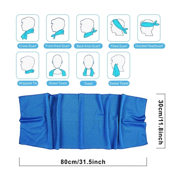 Cooling Towels(32"x 12"), Ice Towel, Microfiber Towel - Image 3