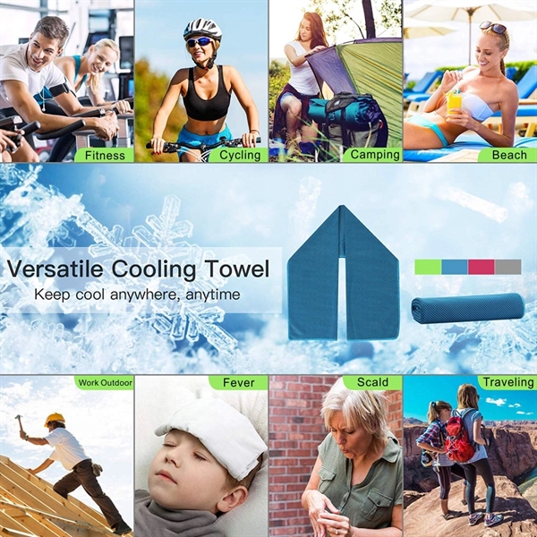 Utral Cold Cooling Towels(40"x 12"), Ice Towel, Microfiber T - Image 5
