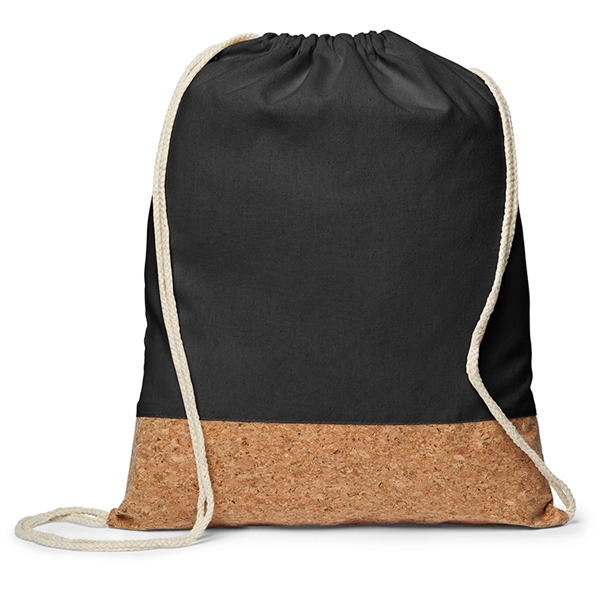 5 oz. Cotton/Cork Drawstring Backpack - Image 2