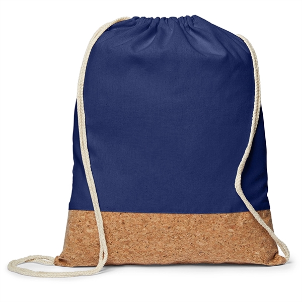 5 oz. Cotton/Cork Drawstring Backpack - Image 3