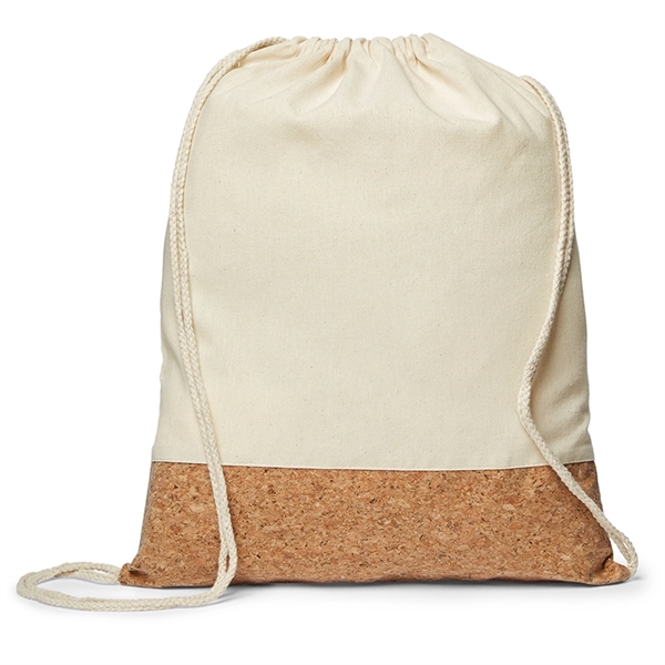 5 oz. Cotton/Cork Drawstring Backpack - Image 4