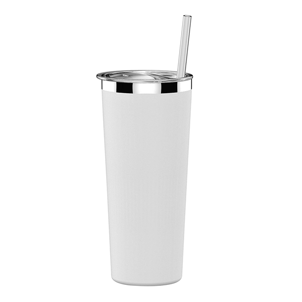 22 oz. Double wall tumbler with Straw - Image 4