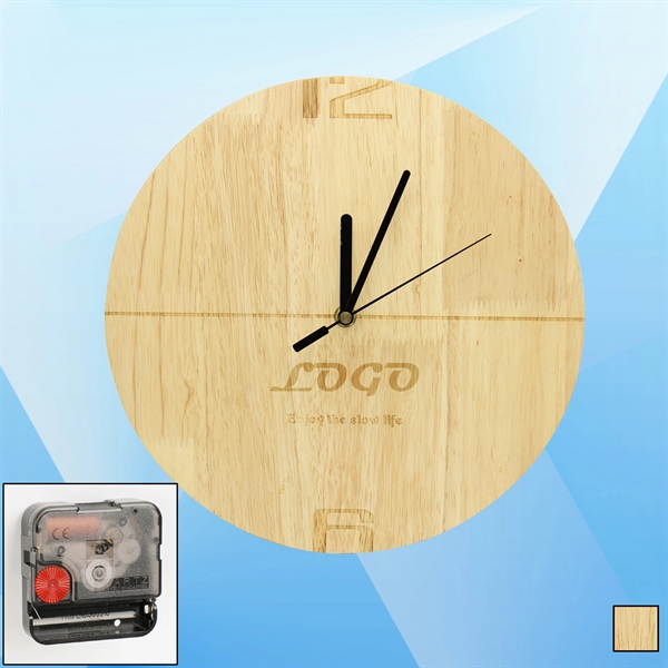 Plain Wooden Wall Clock - Image 1