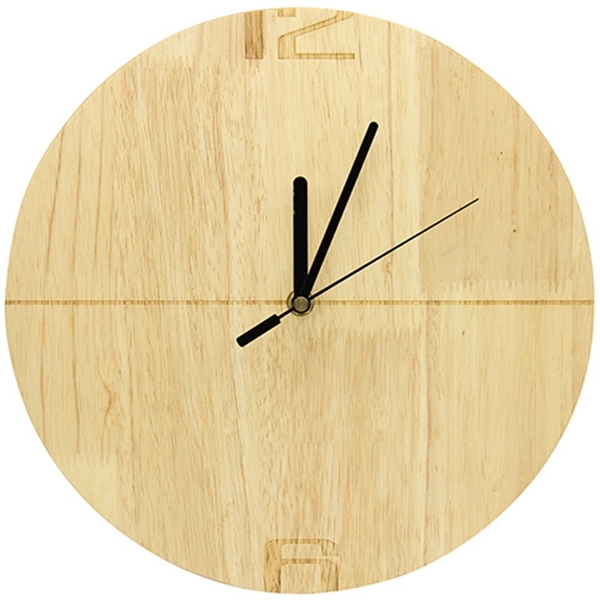 Plain Wooden Wall Clock - Image 2