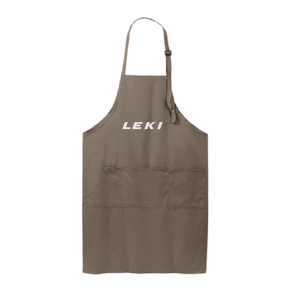 Easy Care Extra Long Bib Apron with Stain Release, Imprinted - Image 3