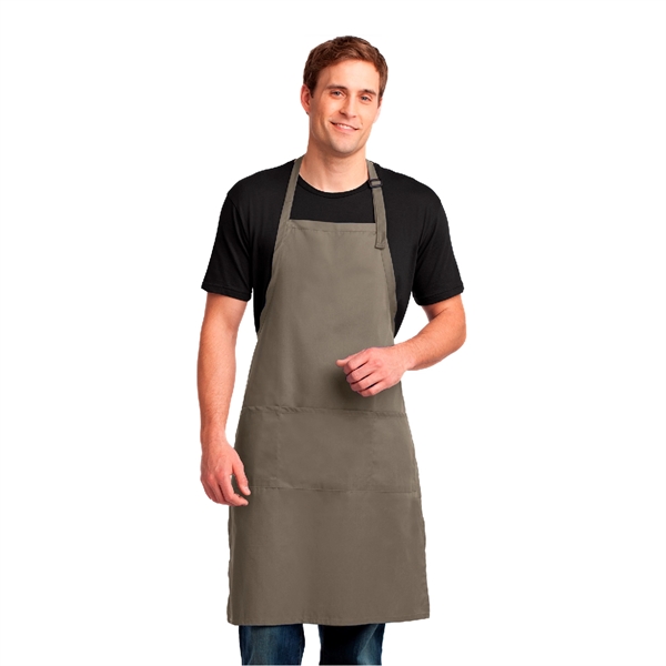 Easy Care Extra Long Bib Apron with Stain Release, Imprinted - Image 6