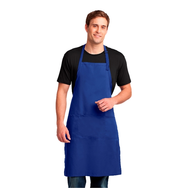 Easy Care Extra Long Bib Apron with Stain Release, Imprinted - Image 7
