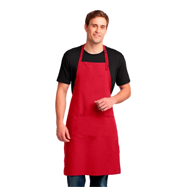 Easy Care Extra Long Bib Apron with Stain Release, Imprinted - Image 8