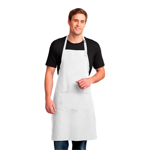 Easy Care Extra Long Bib Apron with Stain Release, Imprinted - Image 10