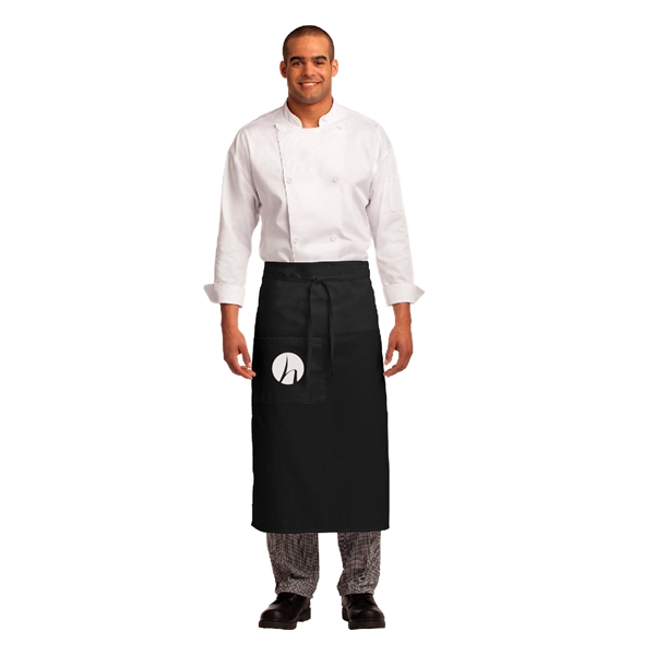 Easy Care Full Bistro Apron with Stain Release, Imprinted - Image 1