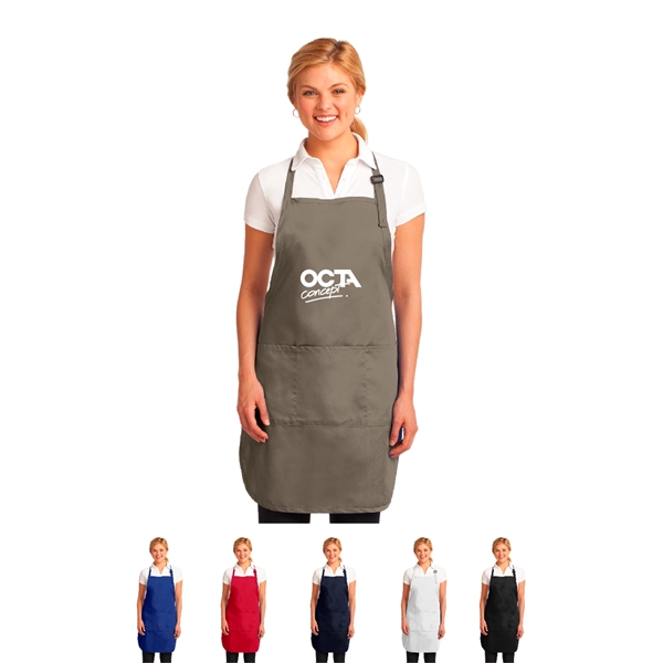 Easy Care Full-Length Apron with Stain Release, Imprinted - Image 1