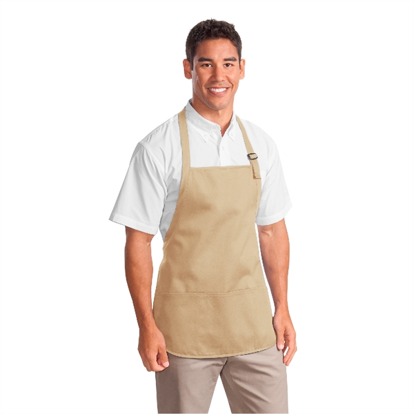 Medium-Length Apron with Pouch Pockets, Imprinted - Image 5