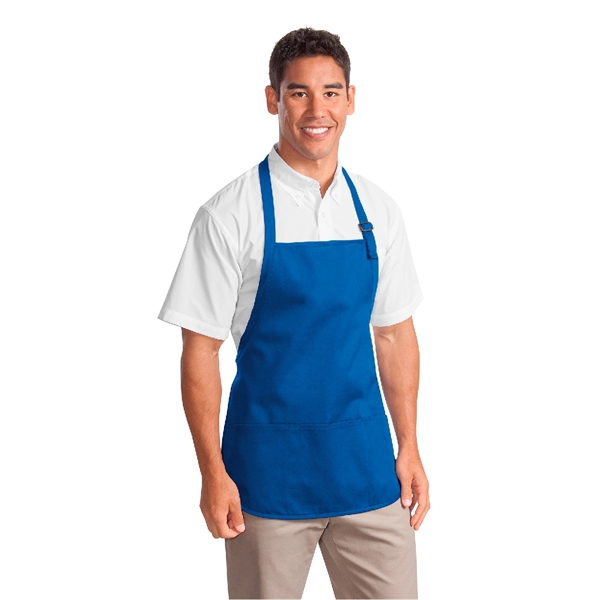 Medium-Length Apron with Pouch Pockets, Imprinted - Image 6