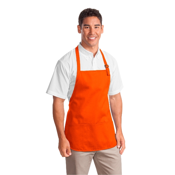 Medium-Length Apron with Pouch Pockets, Imprinted - Image 7
