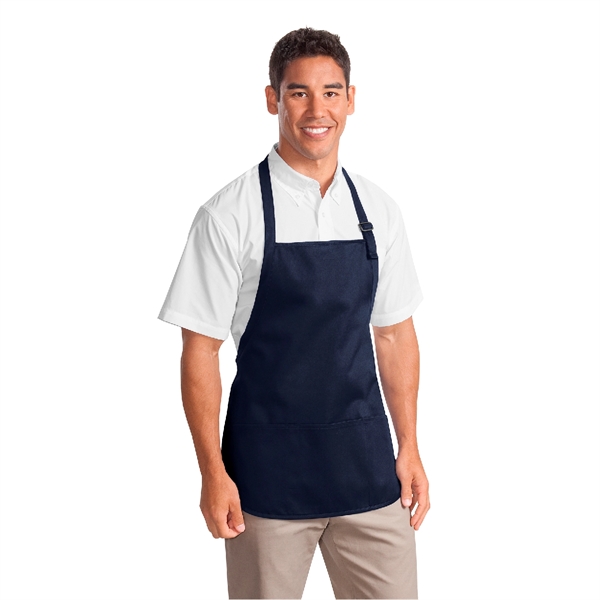 Medium-Length Apron with Pouch Pockets, Imprinted - Image 8