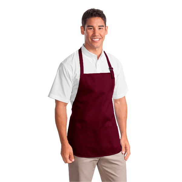 Medium-Length Apron with Pouch Pockets, Imprinted - Image 9