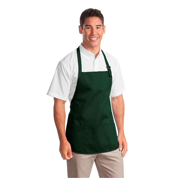 Medium-Length Apron with Pouch Pockets, Imprinted - Image 10