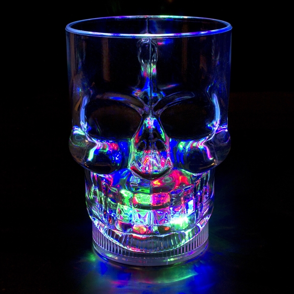 14 oz. Flashing LED Lighted Skull Cup - Image 6