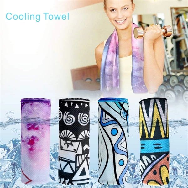 Cold Cooling Towels(32"x 12"), Ice Towel, Microfiber Towel - Image 2