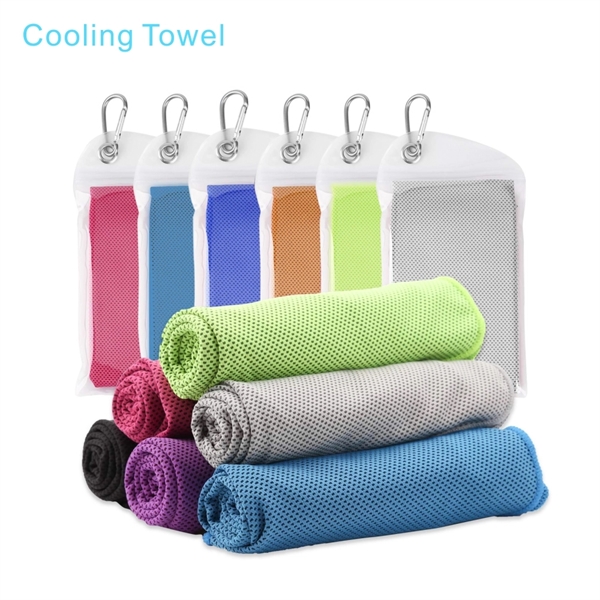 Cold Cooling Towels(32"x 12"), Ice Towel, Microfiber Towel - Image 1