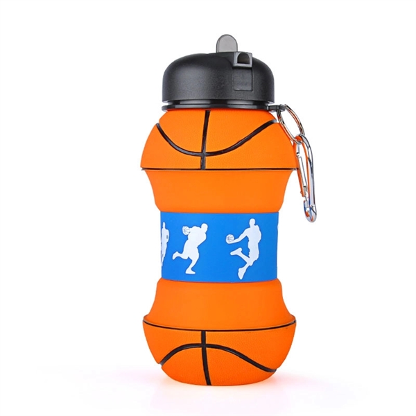 Silicone Sports Water Bottle Collapsible Basketball Cup - Image 7