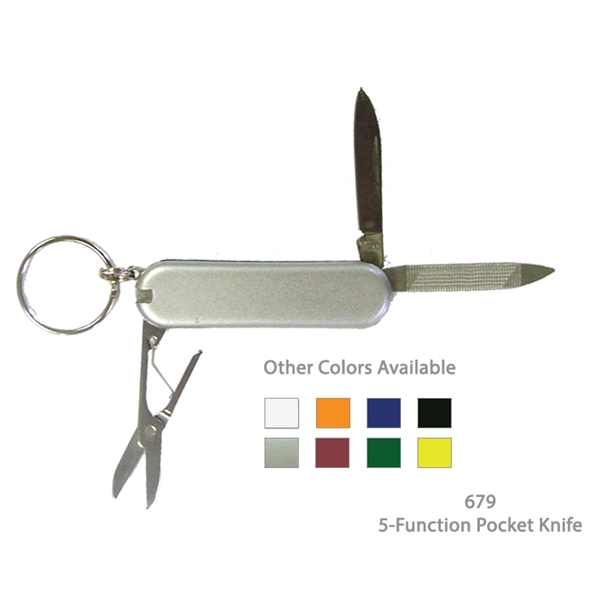 5 Function Pocket Knife Tool With Keychain - Image 7