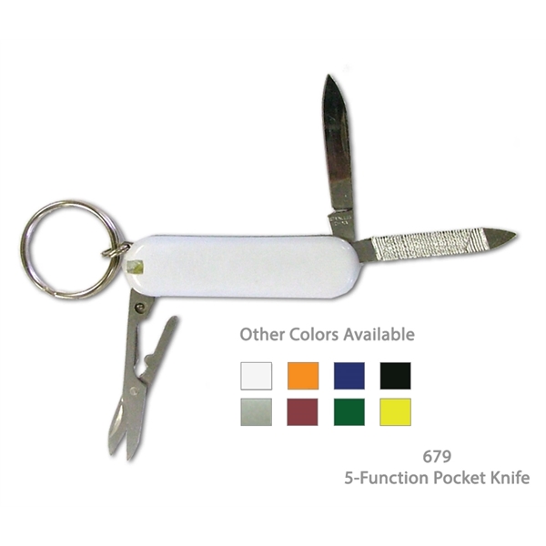 5 Function Pocket Knife Tool With Keychain - Image 8