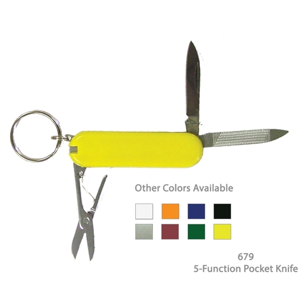 5 Function Pocket Knife Tool With Keychain - Image 9