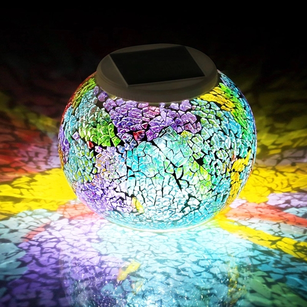 Color Changing Solar Powered Glass Ball Led Garden Lights - Image 2