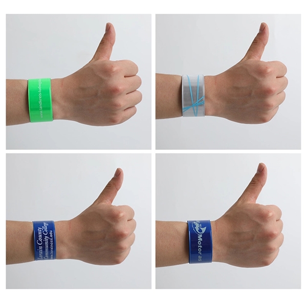 Snap Bracelets Reflective Armbands Slap Bands Wrap - Image 5