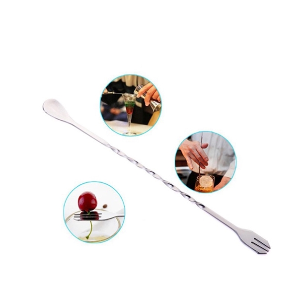 Stainless Steel Long Twisted Mix Spoon Stirrer  - Image 6
