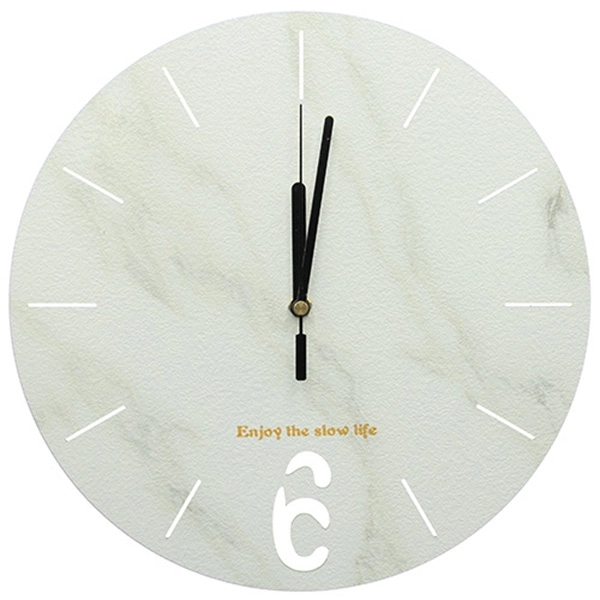 Hollow Out Scale Marble Wall Clock - Image 2