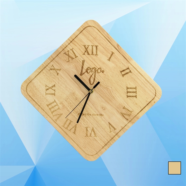 Roman Numerals Wooden Wall Clock - Image 1