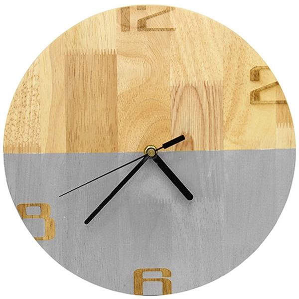 Mixed Color Wooden Wall Clock - Image 3