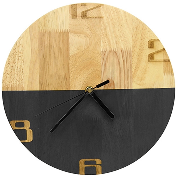 Mixed Color Wooden Wall Clock - Image 4