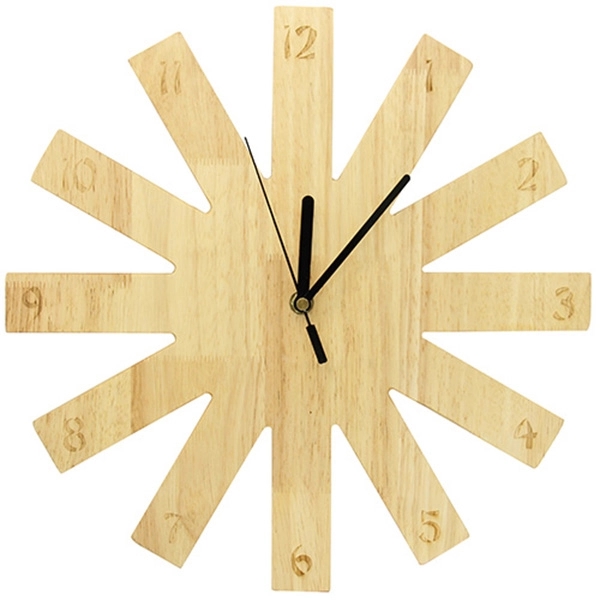 Gear Shaped Wooden Wall Clock - Image 2