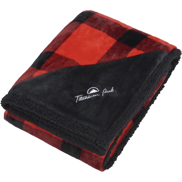 Field & Co.® Buffalo Plaid Sherpa Blanket - Image 2