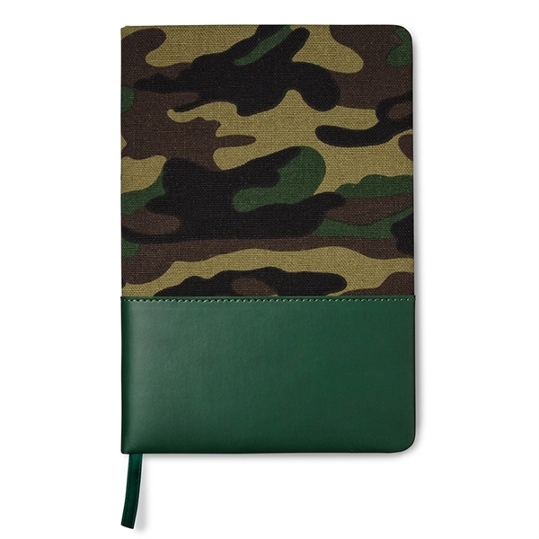 5" x 8" Hard Cover Camo Canvas Journal - Image 3