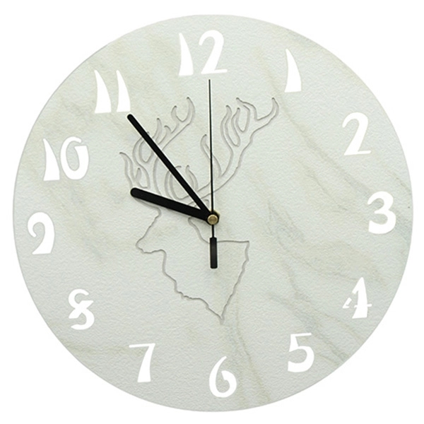 Deer Pattern Marble Texture Clock - Image 2