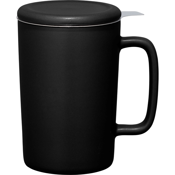 Tulsa Tea & Coffee Ceramic Mug With Lid 14oz - Image 4